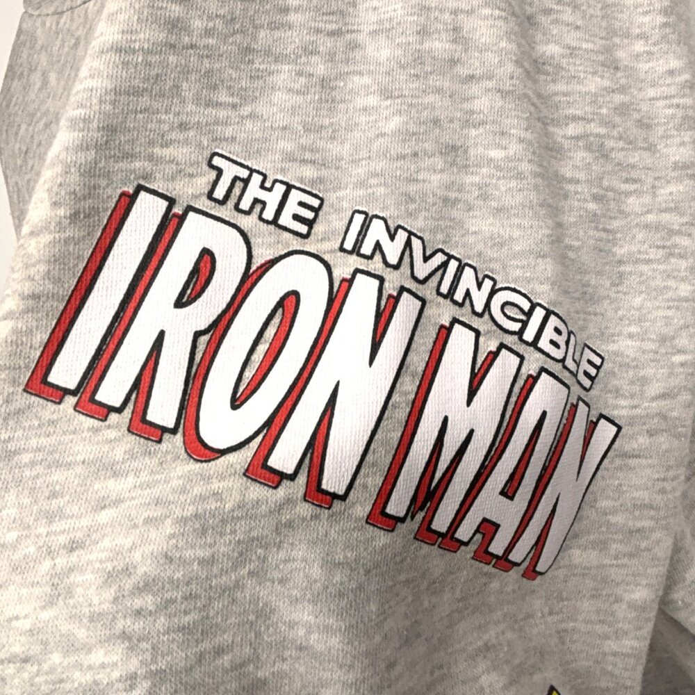 Marvel Comics Gray Hooded Sweatshirt with Graphics on Arms Men's Size Large - Picture 5 of 8